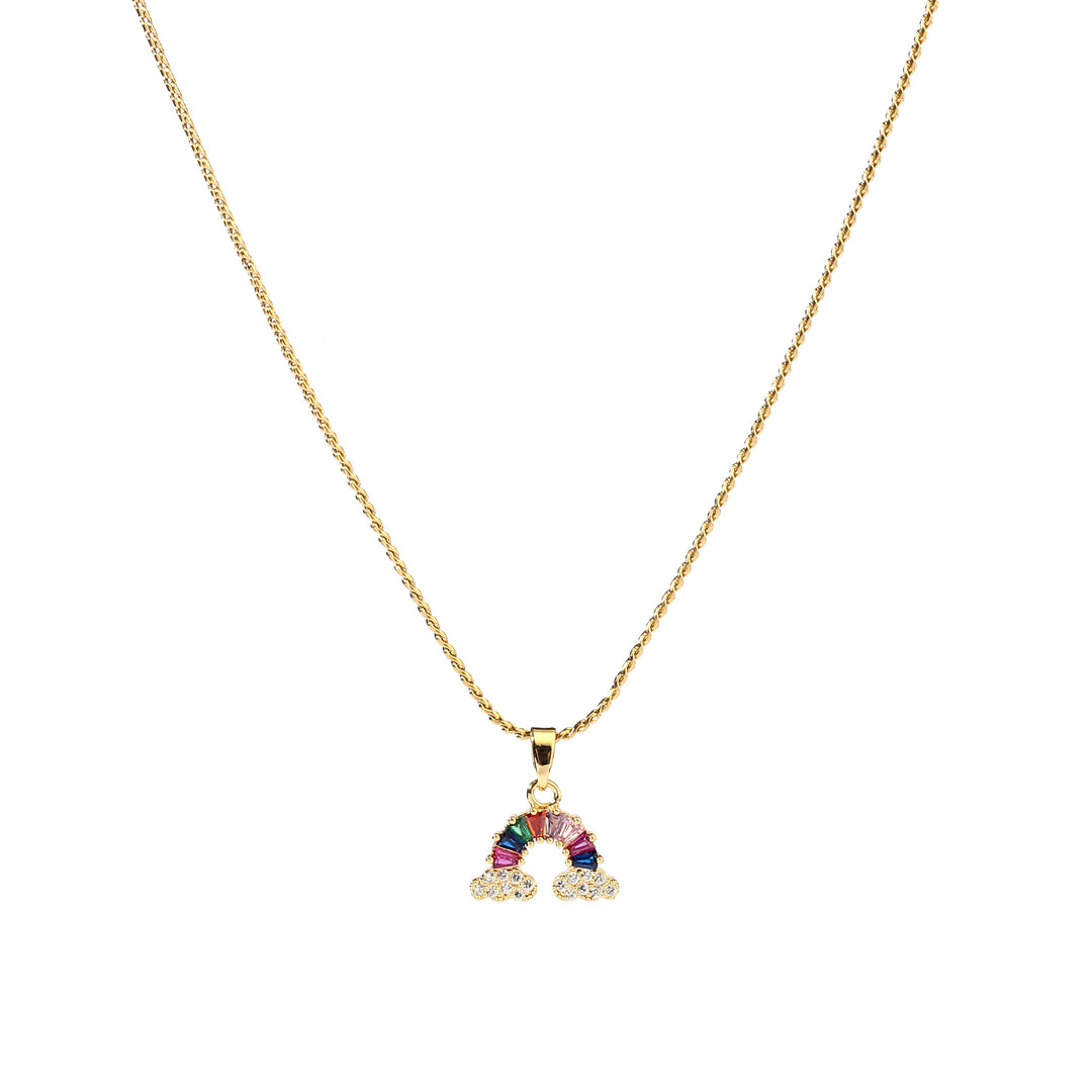 Luminous Rainbow Arch Gold Necklace - Salty Accessories