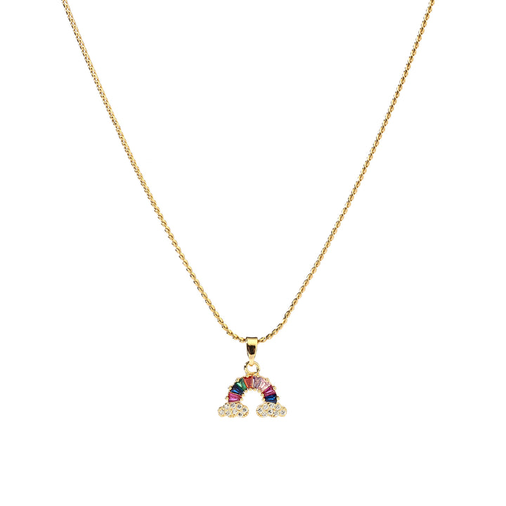 Luminous Rainbow Arch Gold Necklace - Salty Accessories