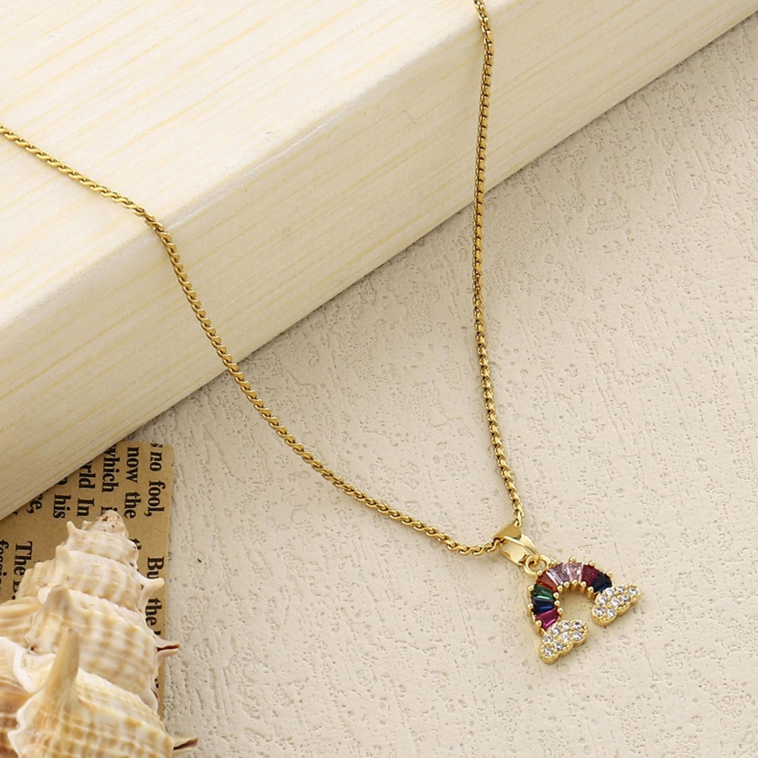 Luminous Rainbow Arch Gold Necklace - Salty Accessories