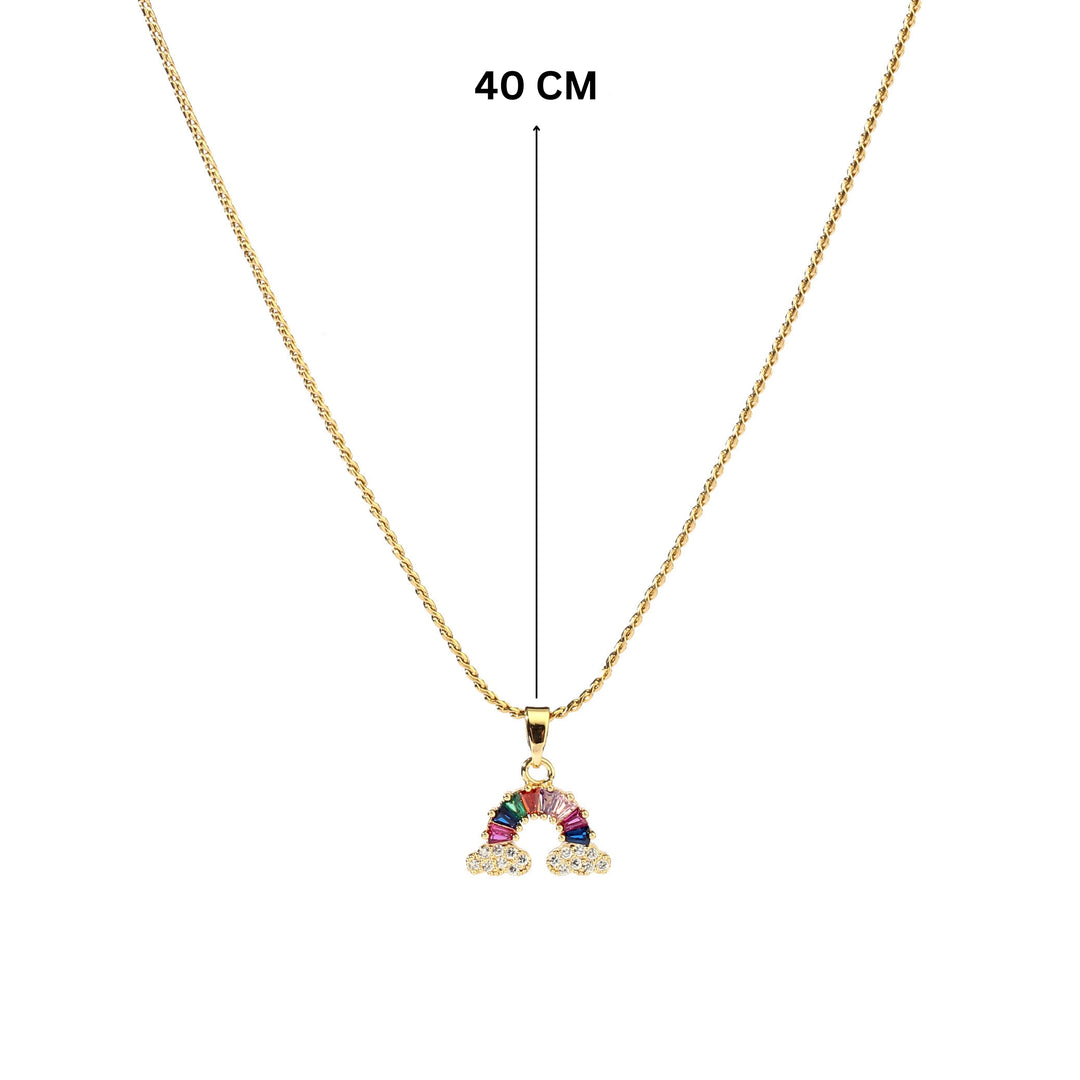 Luminous Rainbow Arch Gold Necklace - Salty Accessories