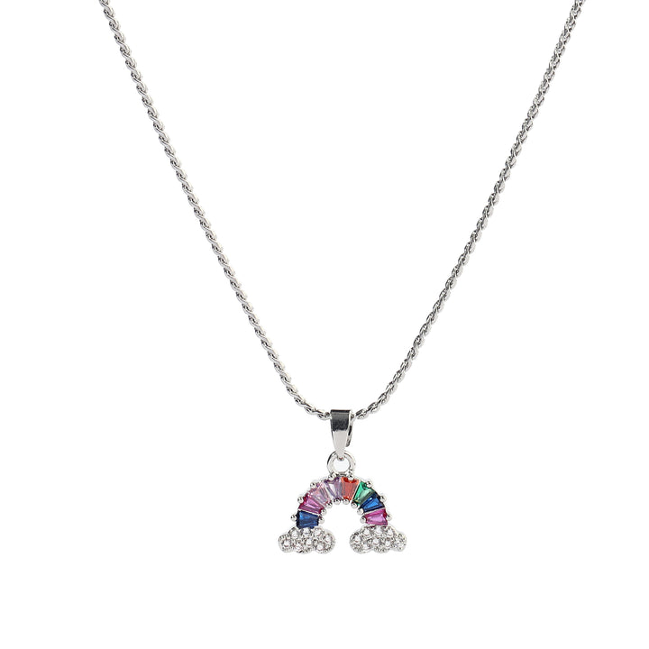 Luminous Rainbow Arch Silver Necklace - Salty Accessories