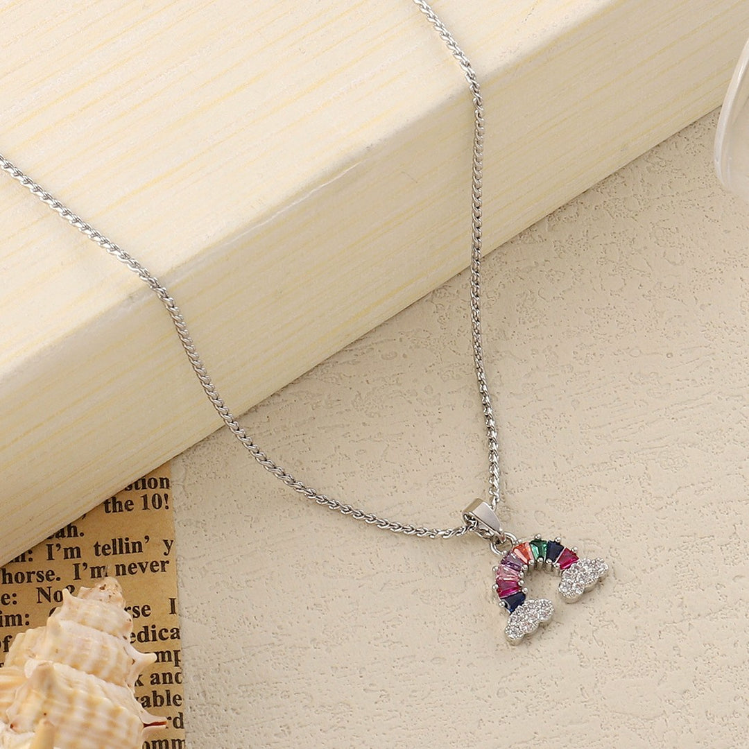 Luminous Rainbow Arch Silver Necklace - Salty Accessories
