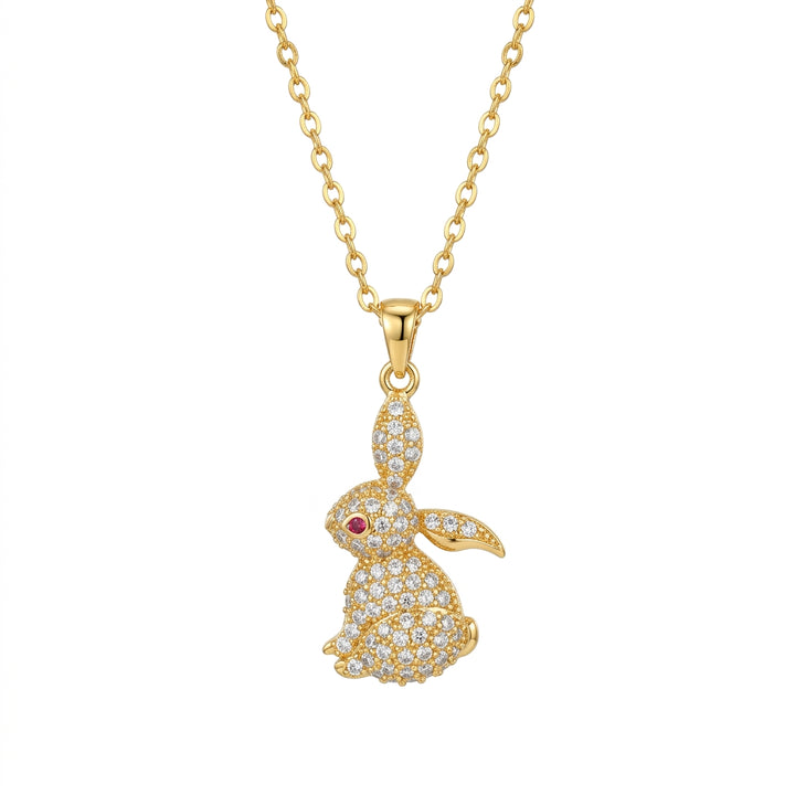 Golden Bunny Whimsy Necklace