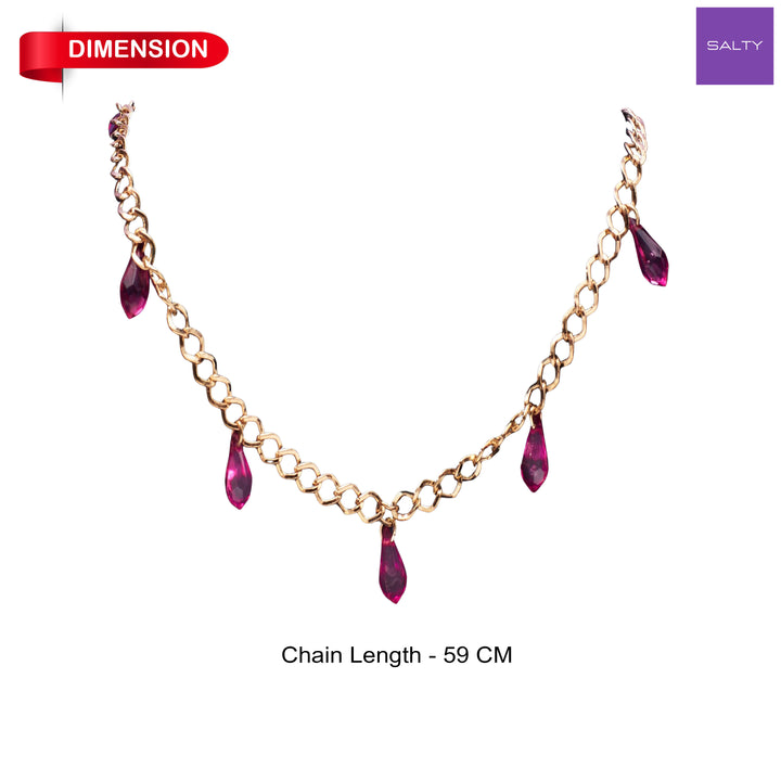 Chic Rose Tassel Chain - Salty Accessories