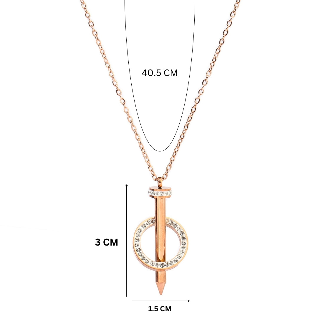 Seoul Cityscape Necklace - Rose Gold