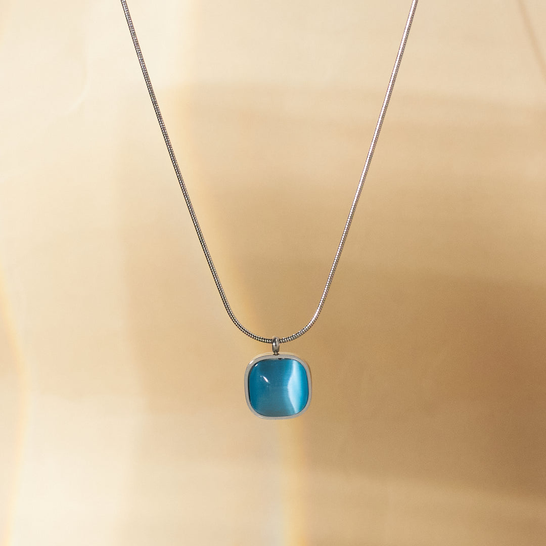 Enchanted Blue Gem Silver Necklace - Salty Accessories