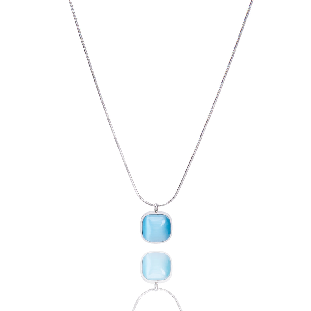 Enchanted Blue Gem Silver Necklace - Salty Accessories