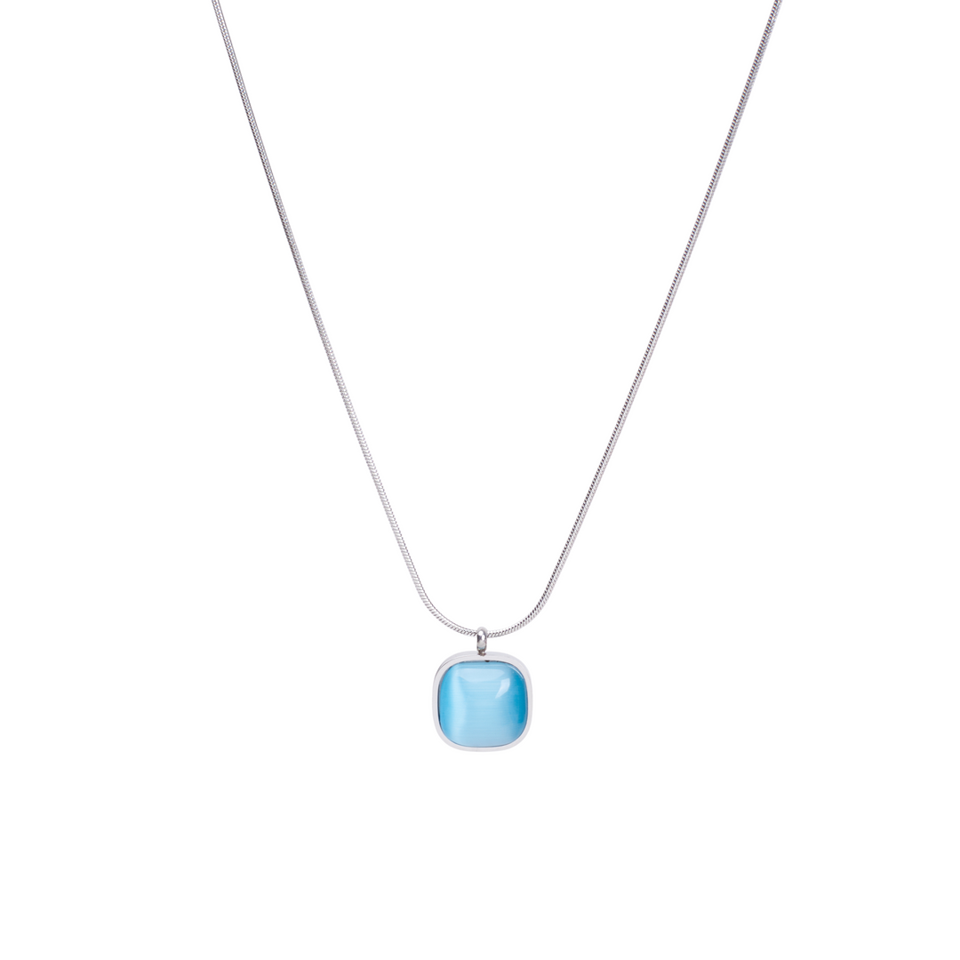 Enchanted Blue Gem Silver Necklace - Salty Accessories