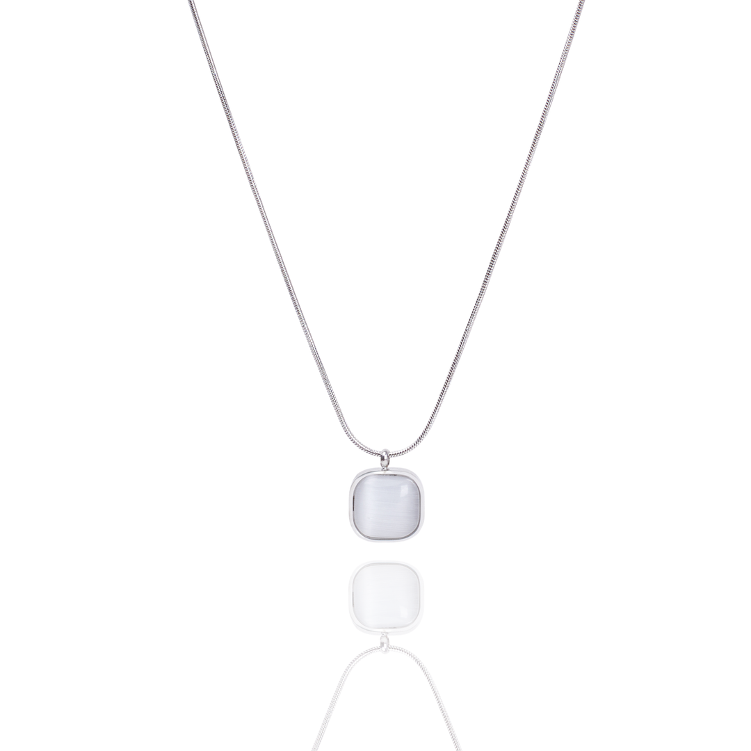 Enchanted White Gem Silver Necklace