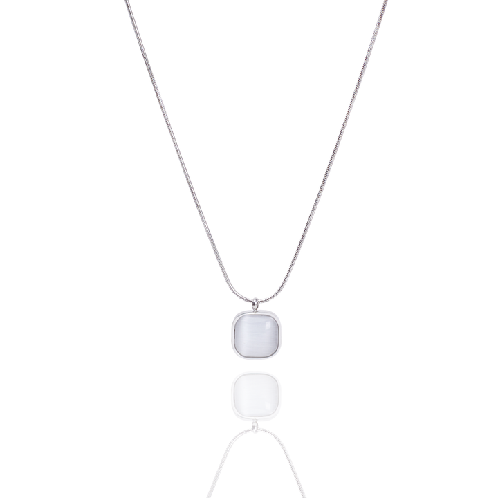 Enchanted White Gem Silver Necklace - Salty Accessories