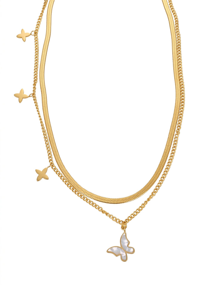 Love and Butterflies Layered Necklace