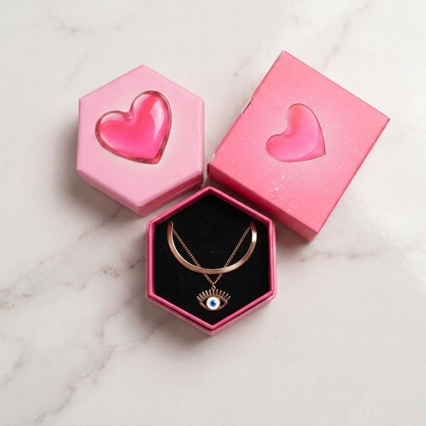 Nyx Evil Eye Necklace - Rose Gold