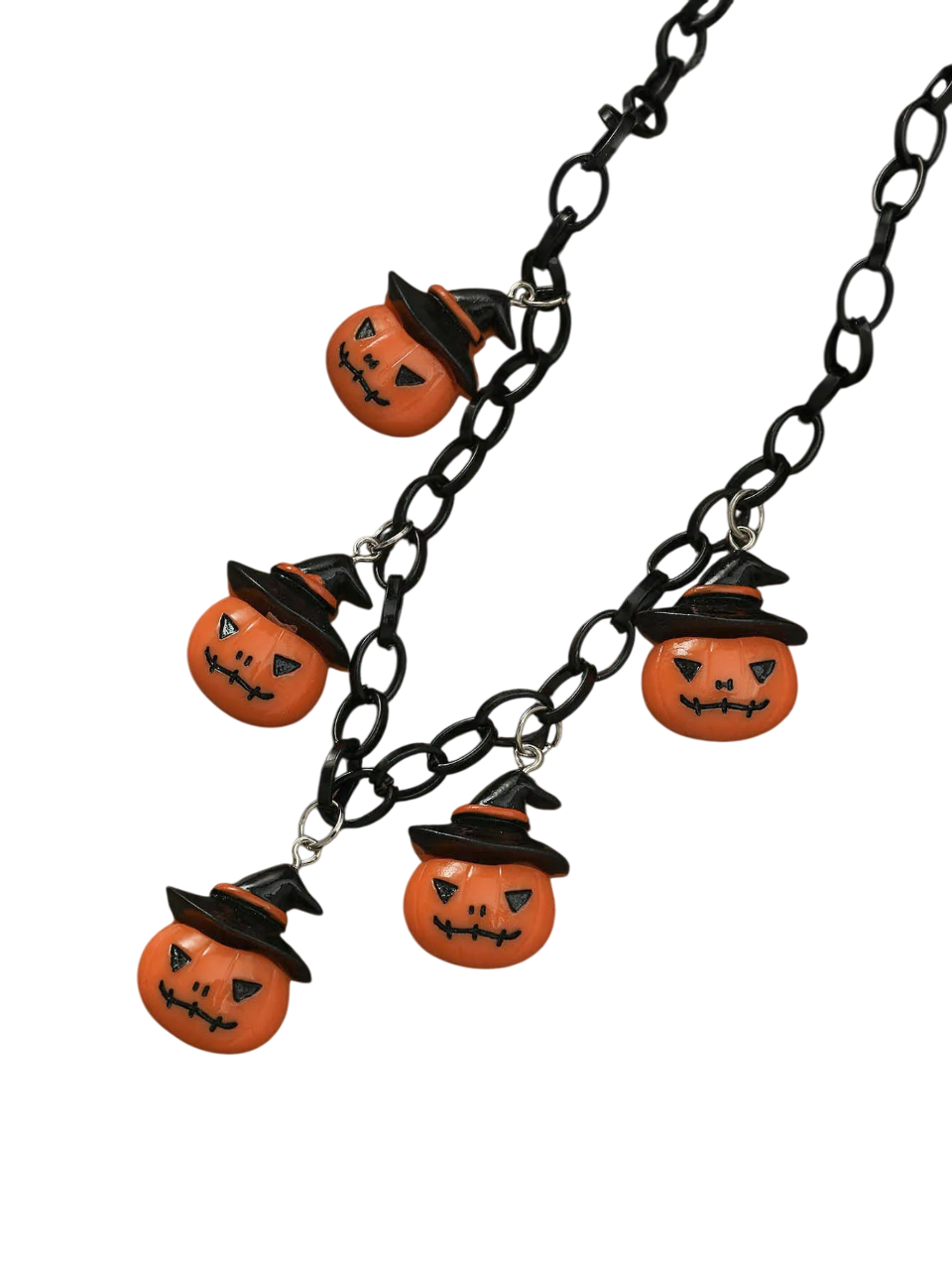 Halloween Pumpkin Black Necklace