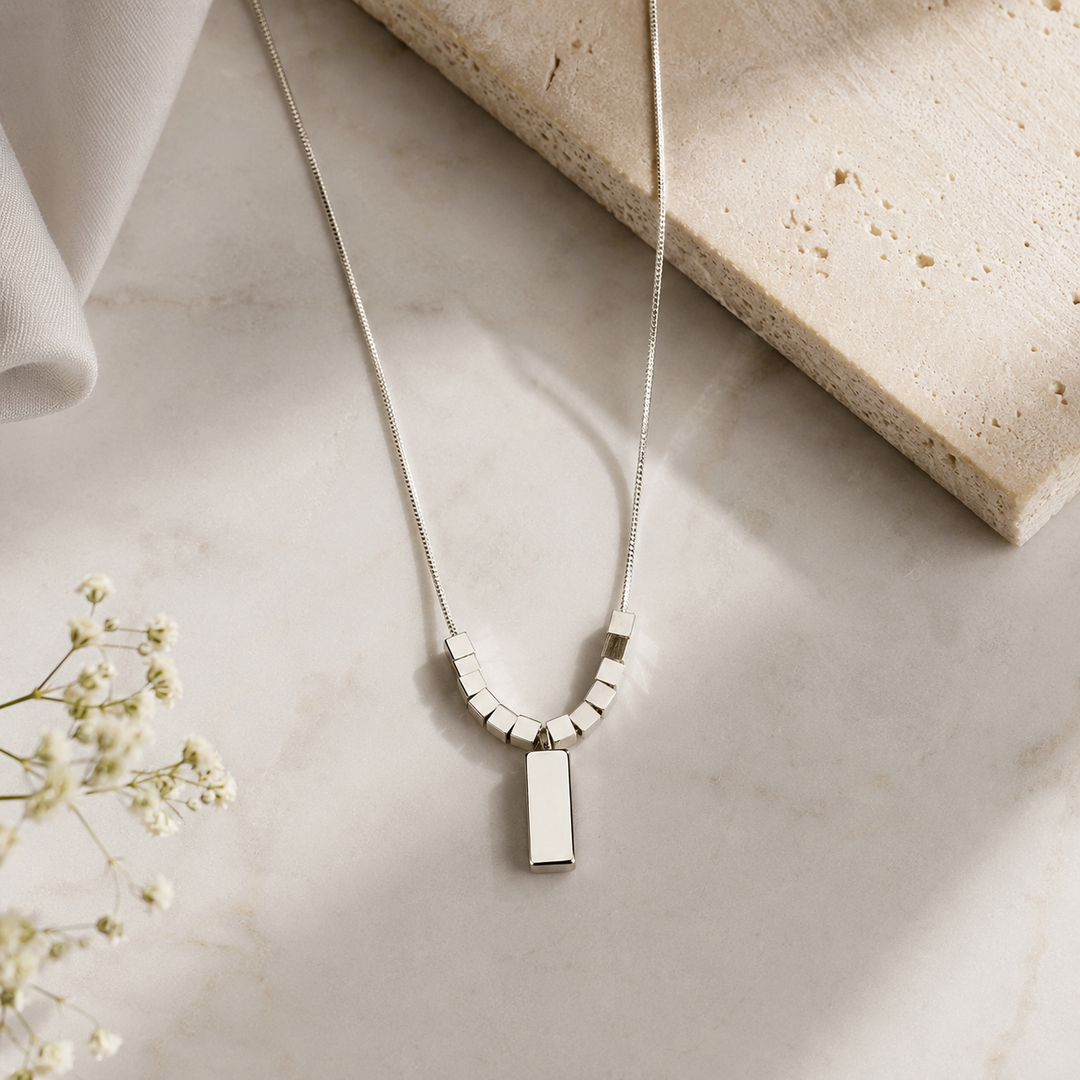 Effortless Love Link Necklace - Silver