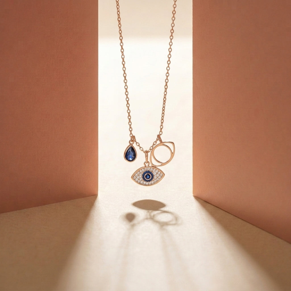 Sapphire Evil eye Necklace