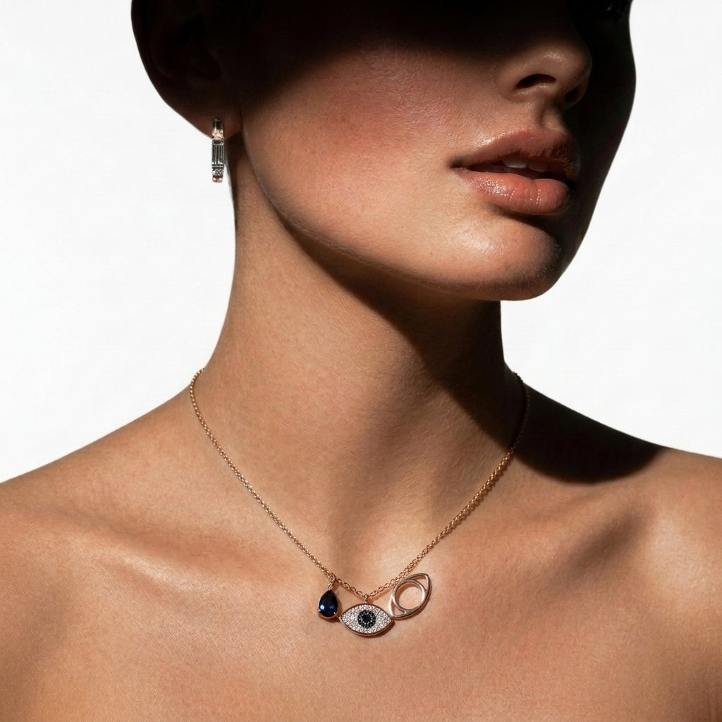 Sapphire Evil eye Necklace