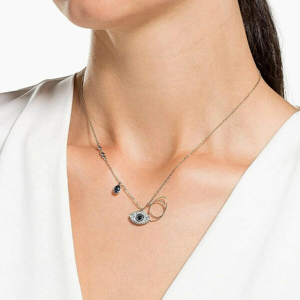 Sapphire Evil eye Necklace - Salty Accessories