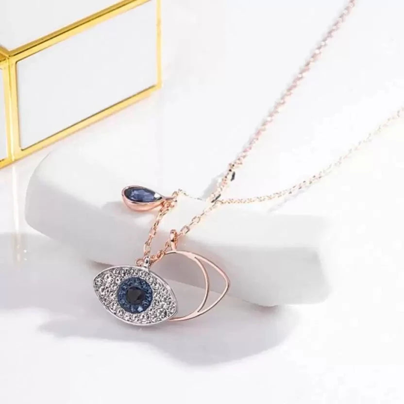 Sapphire Evil eye Necklace - Salty Accessories