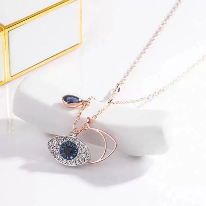 Sapphire Evil eye Necklace - Salty Accessories
