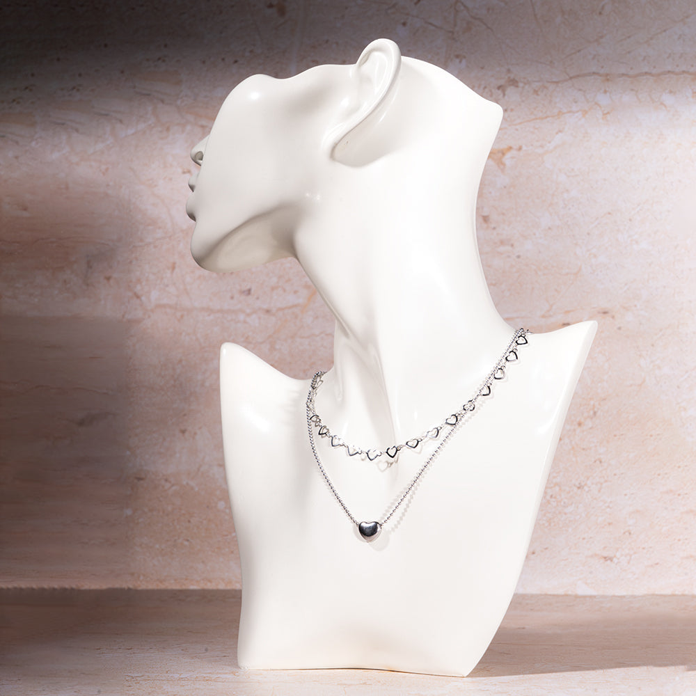 Falling In Love Silver Necklace