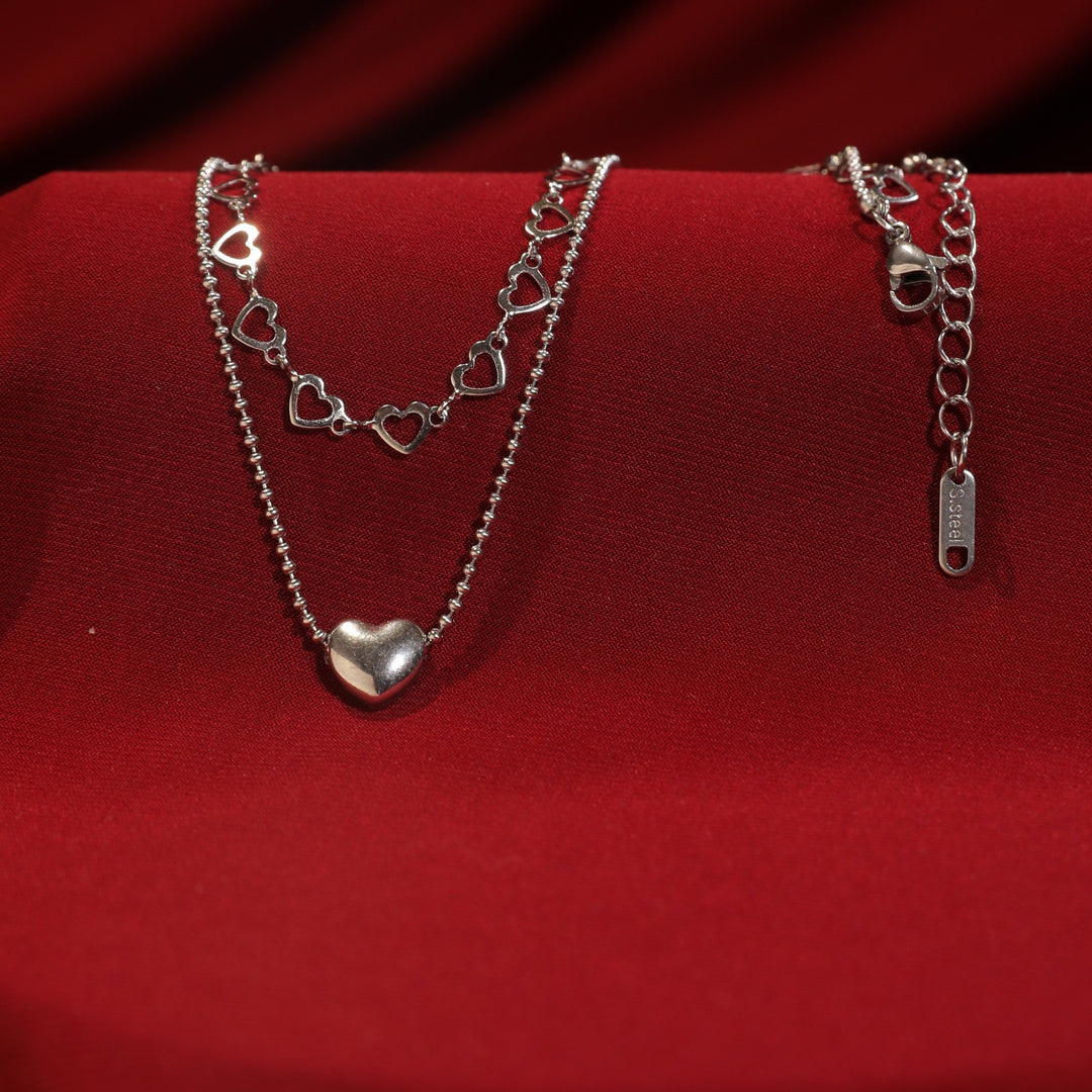 Falling In Love Silver Necklace With Valentine Box