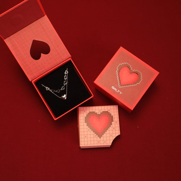 Falling In Love Silver Necklace With Valentine Box