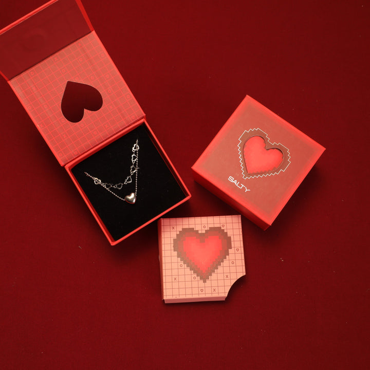 Falling In Love Silver Necklace With Valentine Box