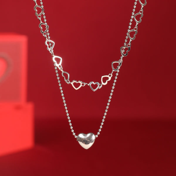 Falling In Love Silver Necklace
