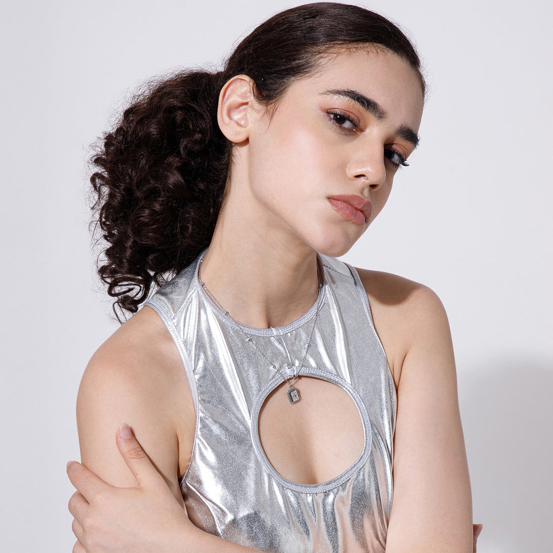 Retro Relic Silver Necklace