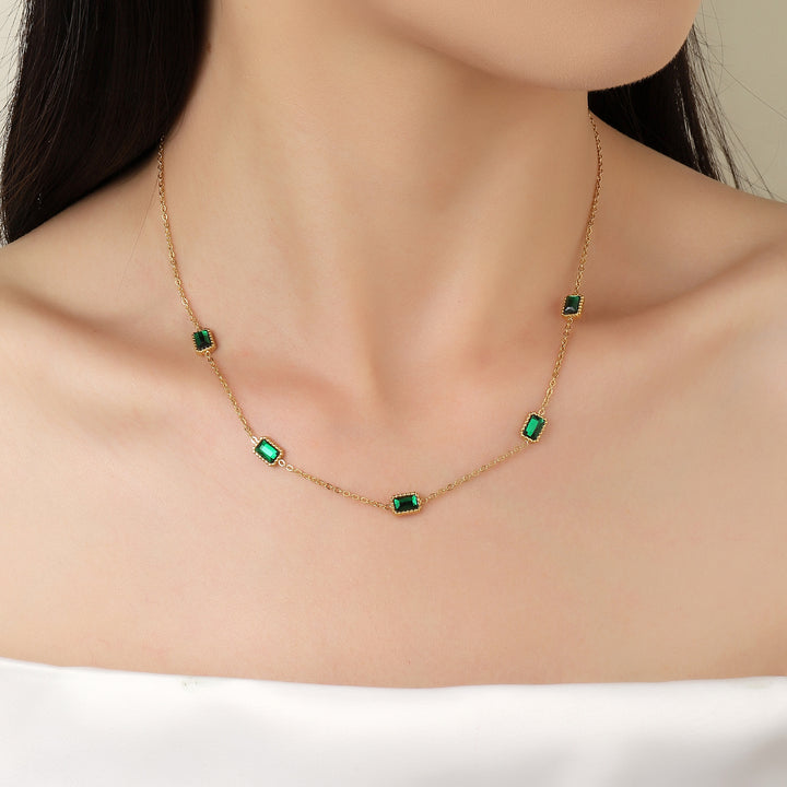 Elixir Emerald Gold Necklace