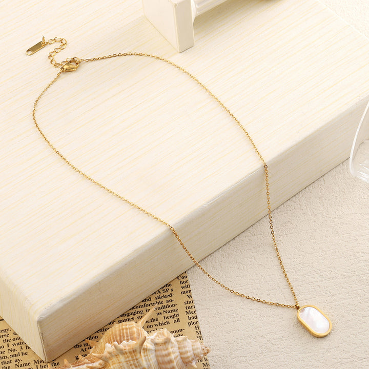 Pastel Pop Enamel Layered Gold Necklace