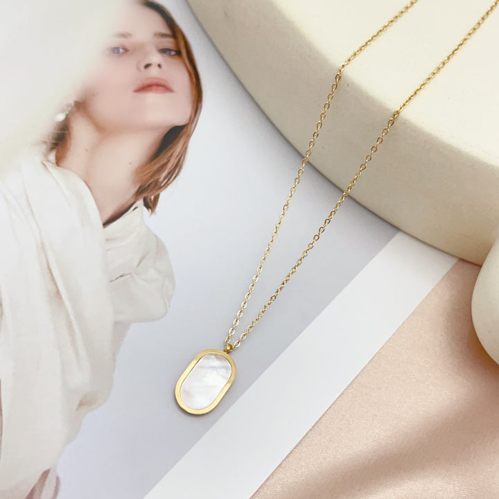 Pastel Pop Enamel Layered Gold Necklace