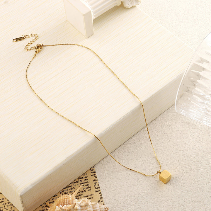 Lithe Rose Charm Gold Reversible Necklace