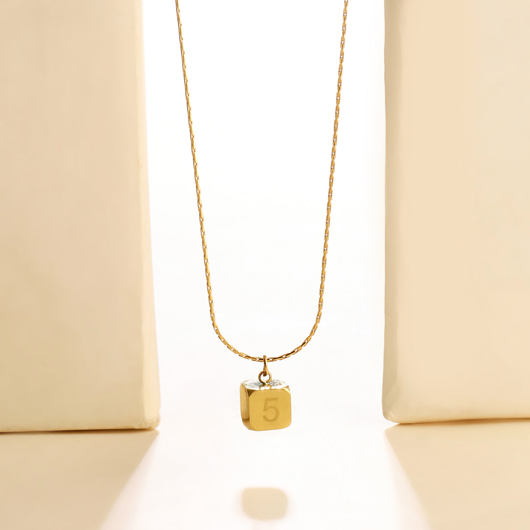 Lithe Rose Charm Gold Reversible Necklace
