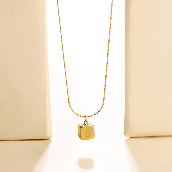 Lithe Rose Charm Gold Reversible Necklace