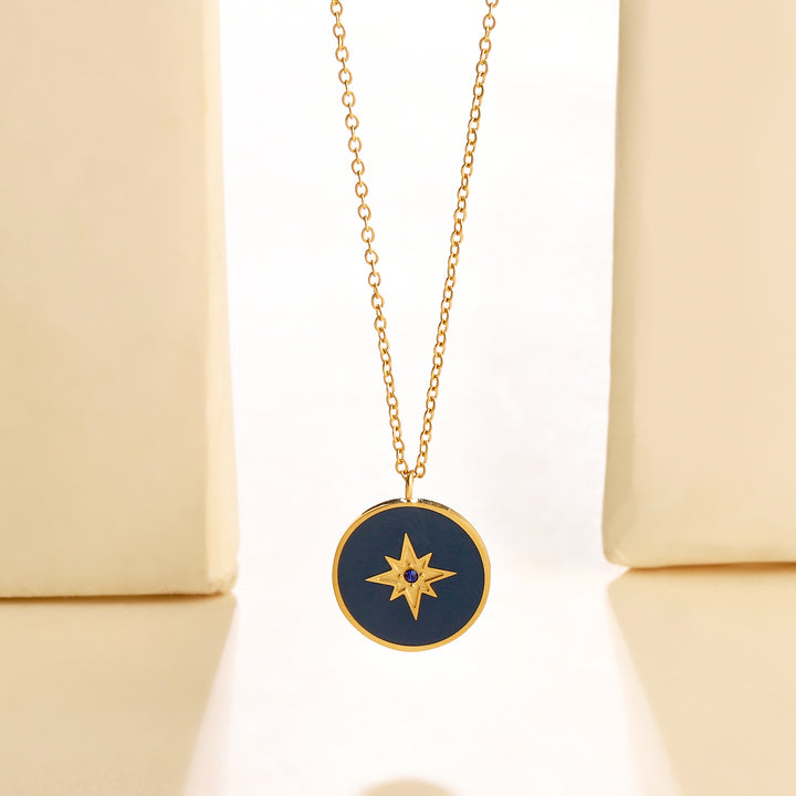 Pole Star Charm Gold Necklace - Salty Accessories