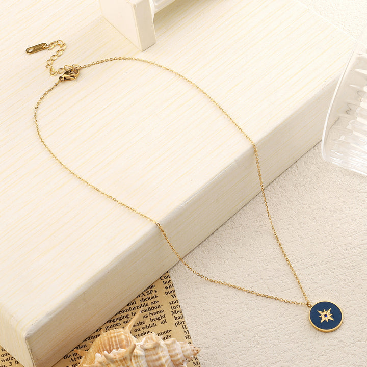 Pole Star Charm Gold Necklace - Salty Accessories