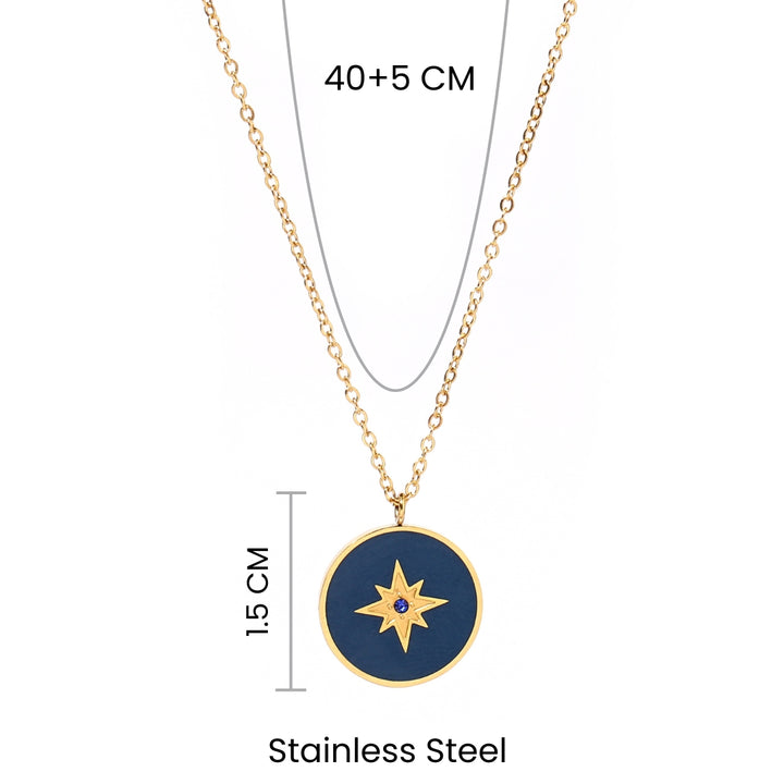 Pole Star Charm Gold Necklace - Salty Accessories