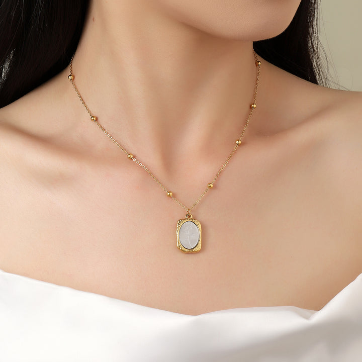 Mystical Rose Charm Gold Necklace