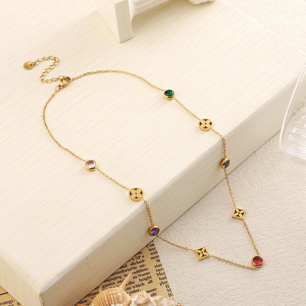 Tranquility Multicolor Gold Necklace - Salty Accessories