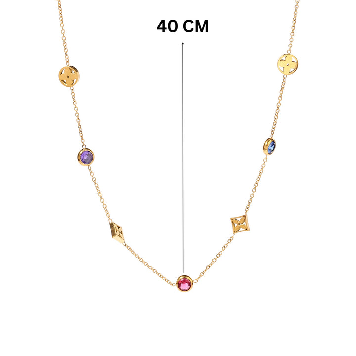 Tranquility Multicolor Gold Necklace