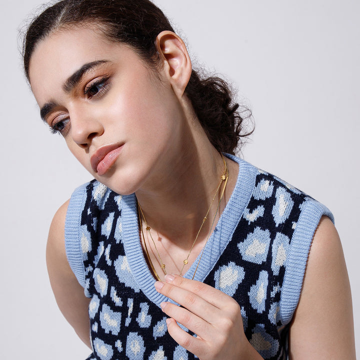 Mini Clover Layered Gold Necklace