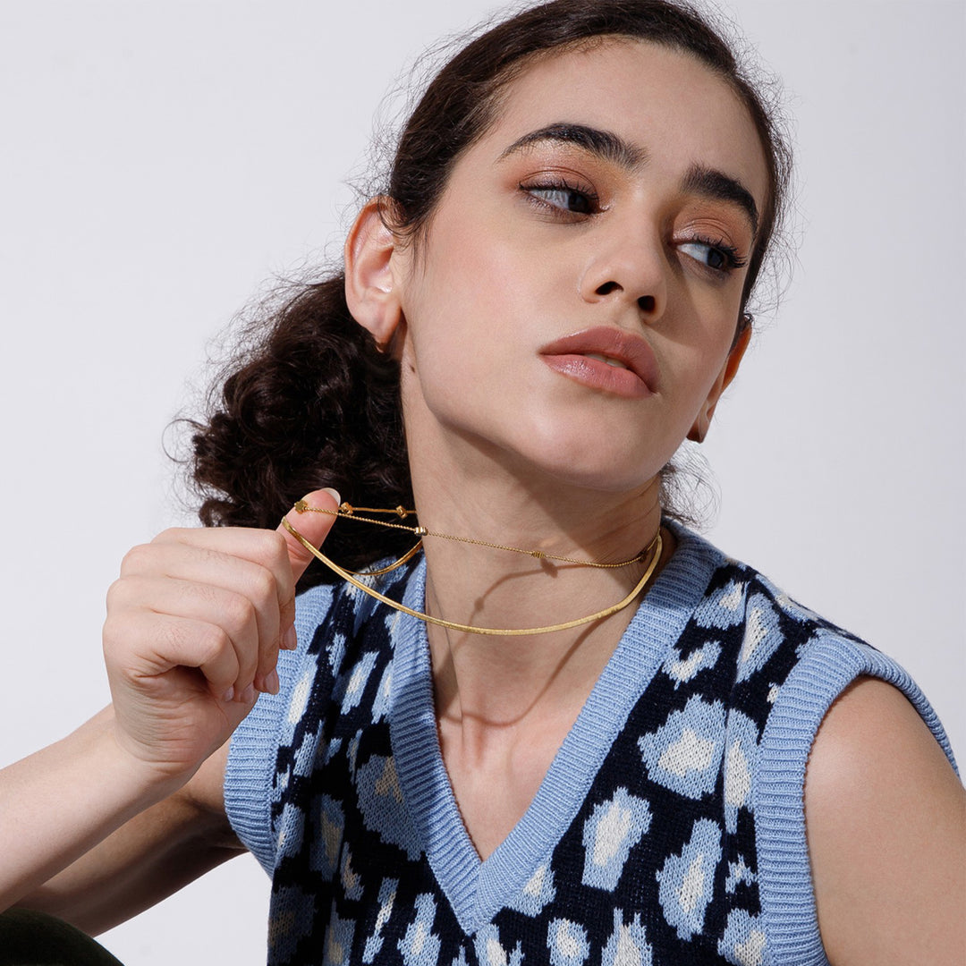 Mini Clover Layered Gold Necklace