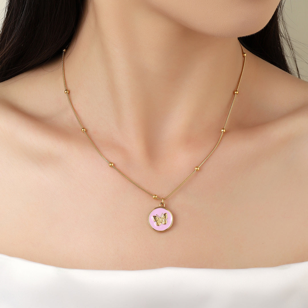 Butterfly Charm Gold Necklace
