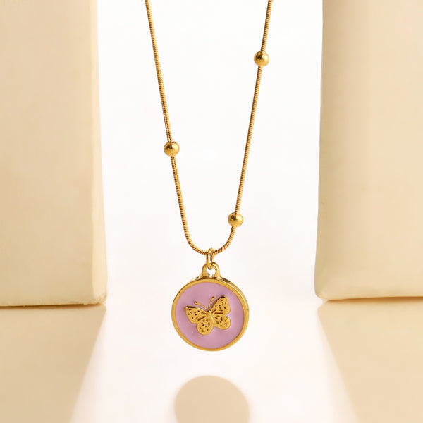 Butterfly Charm Gold Necklace