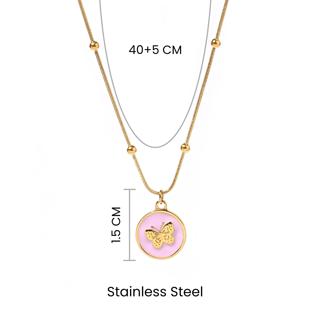 Butterfly Charm Gold Necklace