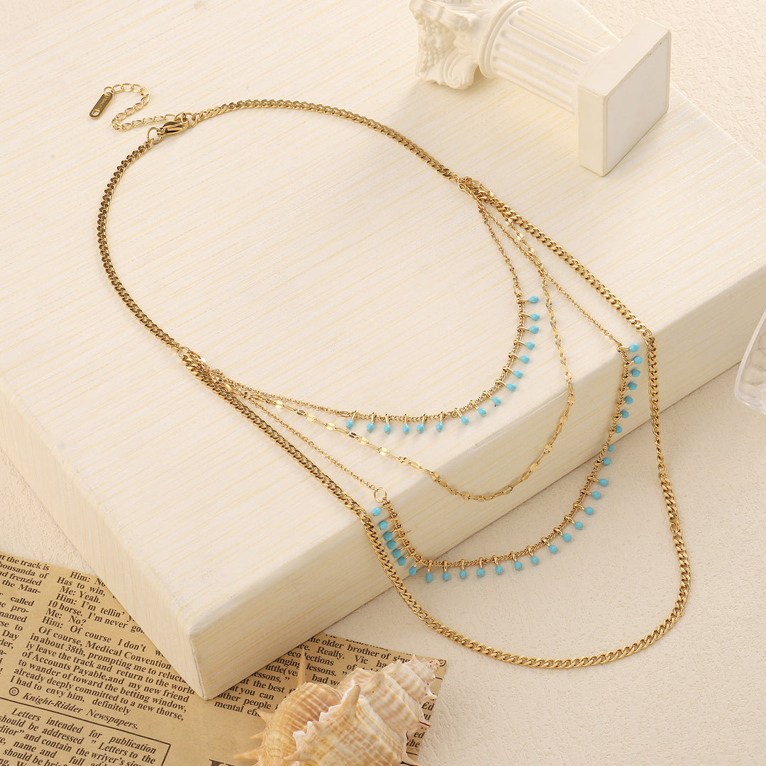 Sleek Layered Gold Necklace