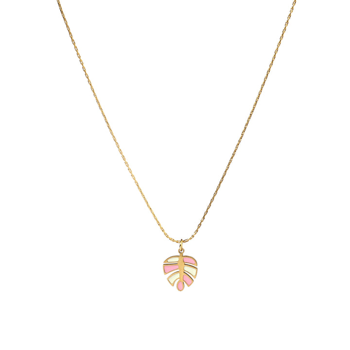 Autum Leaf Peach White Necklace - Salty Accessories