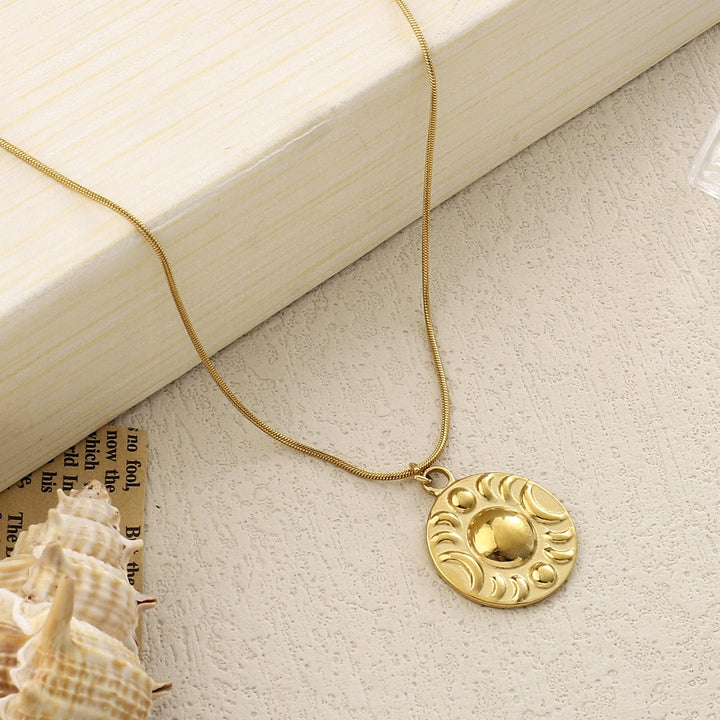 Sun Moon Gold Necklace