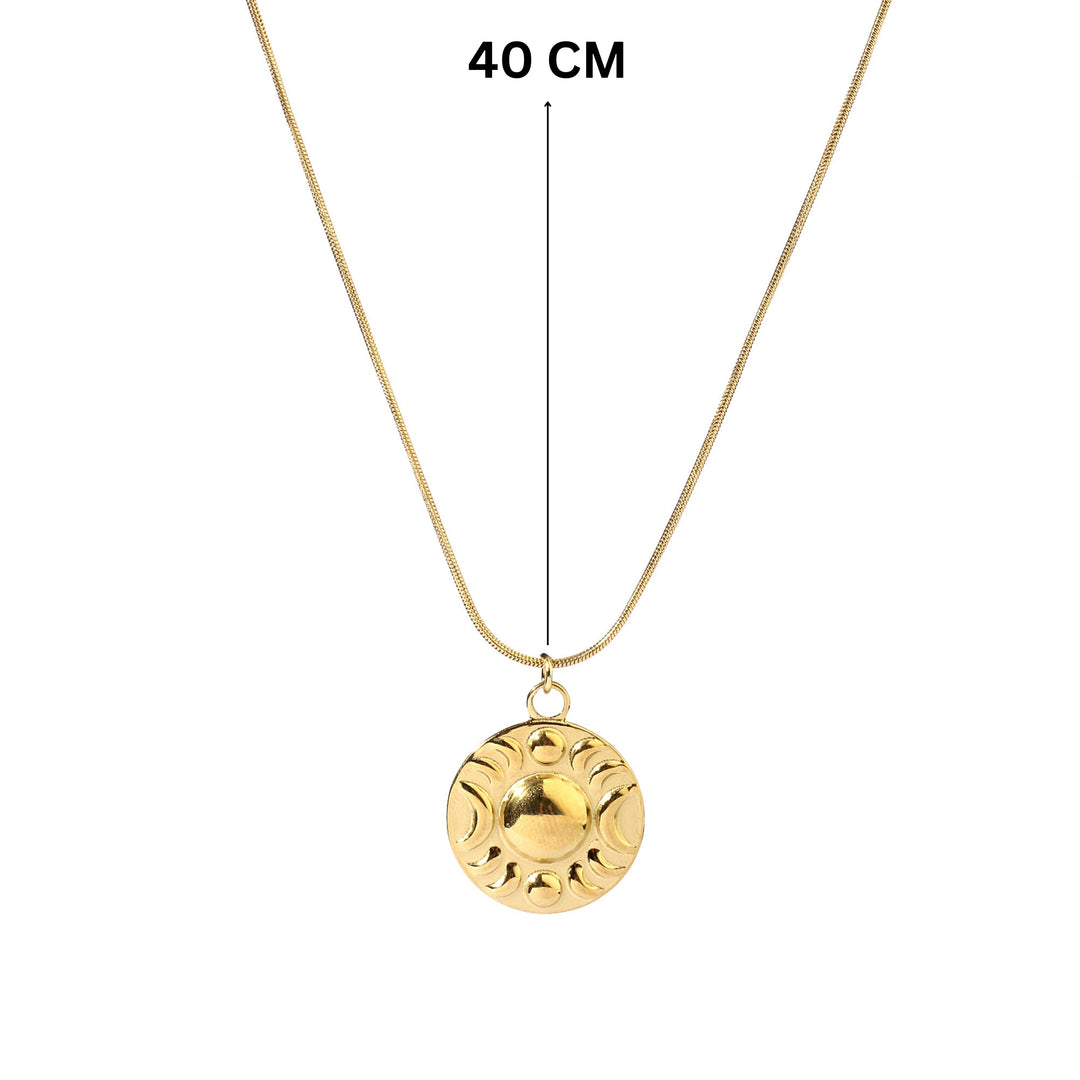 Sun Moon Gold Necklace - Salty Accessories